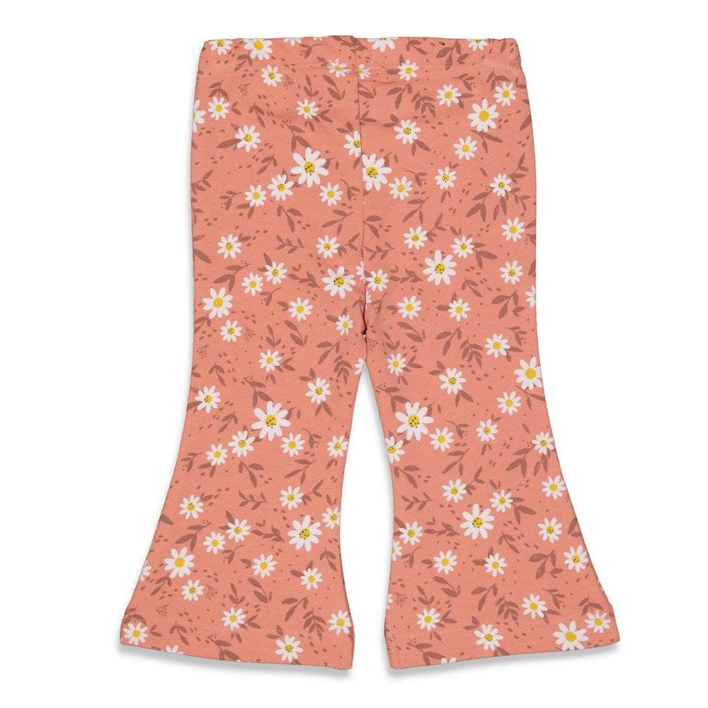 s Flare broek - Have A Nice Daisy van Feetje in de kleur Terra Pink in maat 86.