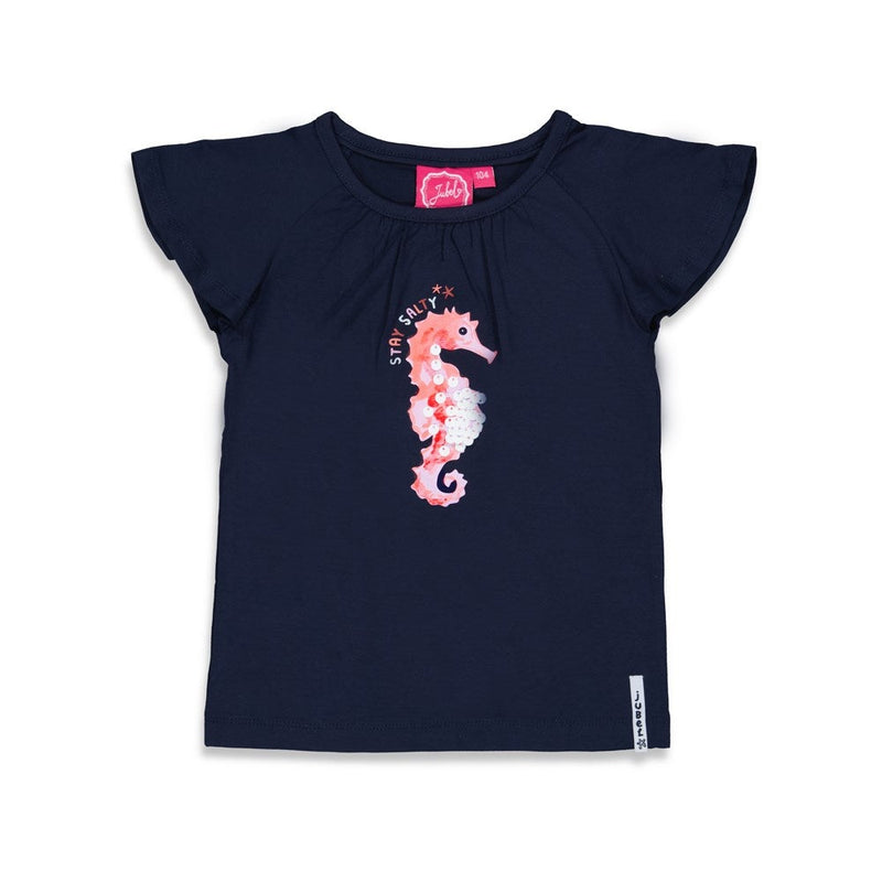 Meisjes T-shirt - Mermaid Mambo van Jubel in de kleur Marine in maat 140.