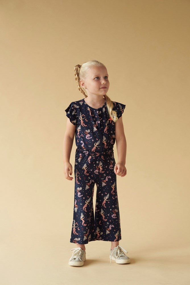 Meisjes Jumpsuit - Mermaid Mambo van Jubel in de kleur Marine in maat 140.