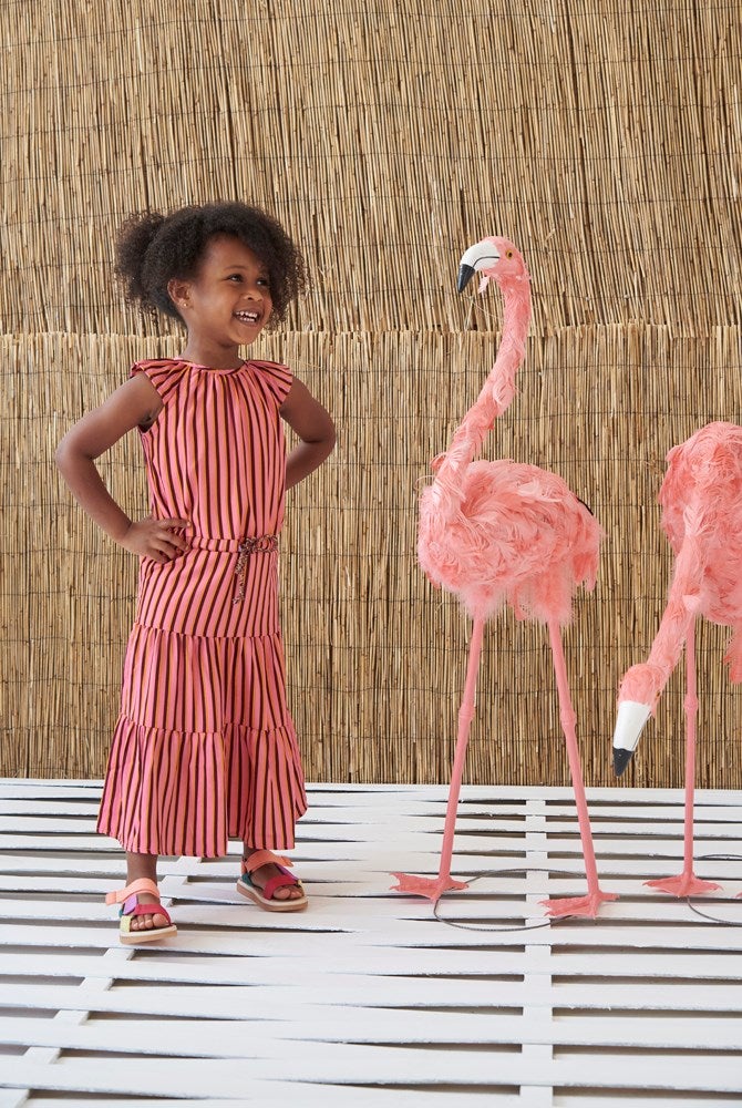 Meisjes Maxi jurk - Birds Of Paradise van Jubel in de kleur Roze in maat 140.