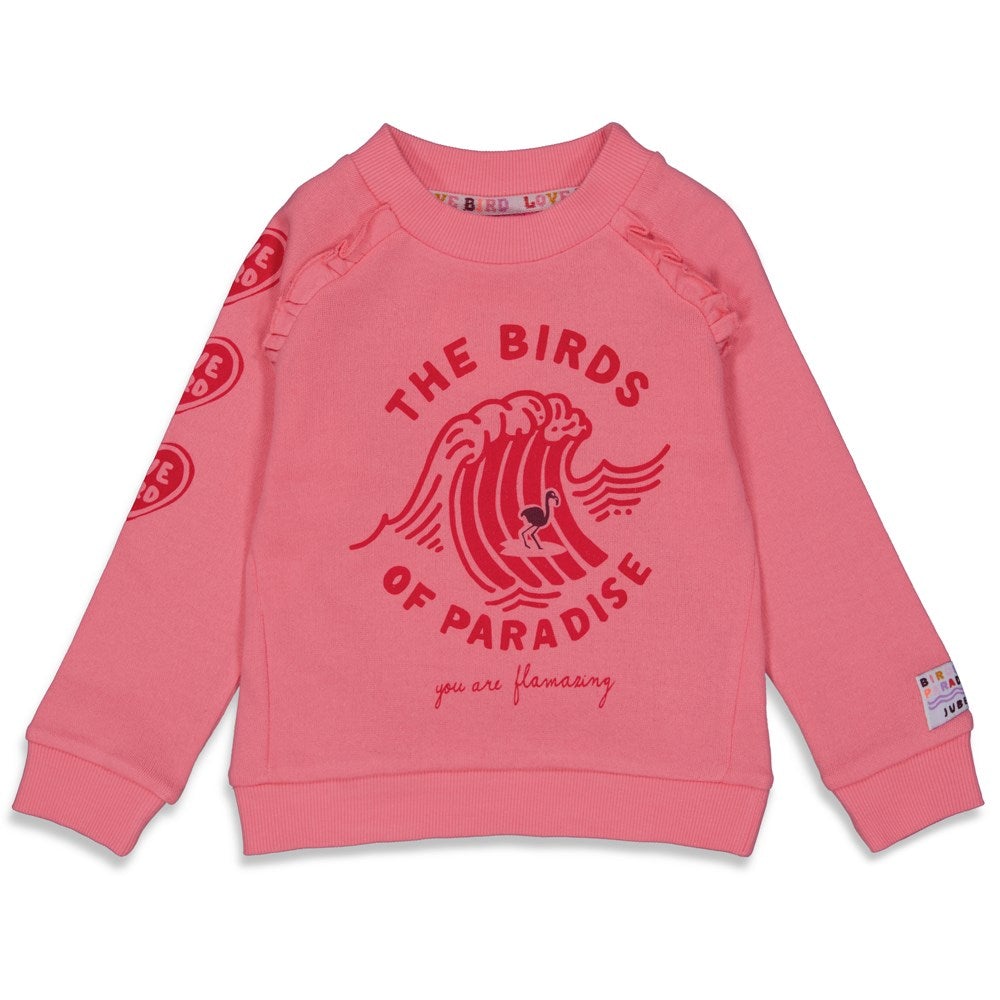 Meisjes Sweater - Birds Of Paradise van Jubel in de kleur Roze in maat 140.