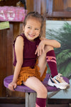 Meisjes Singlet - Birds Of Paradise van Jubel in de kleur Bordeaux in maat 140.