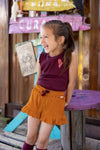 Meisjes Singlet - Birds Of Paradise van Jubel in de kleur Bordeaux in maat 140.
