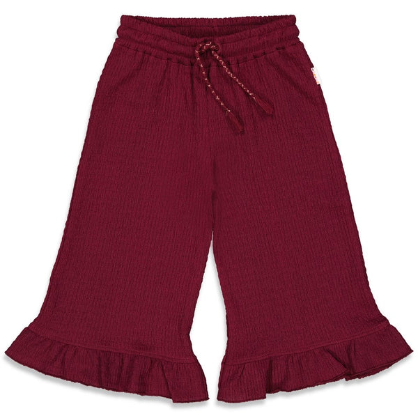 Meisjes Culotte plissé - Birds Of Paradise van Jubel in de kleur Bordeaux in maat 140.