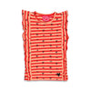 Meisjes Singlet streep - Papaya Punch van Jubel in de kleur Rood in maat 140.