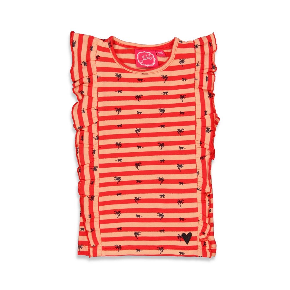 Jubel Singlet streep - Papaya Punch