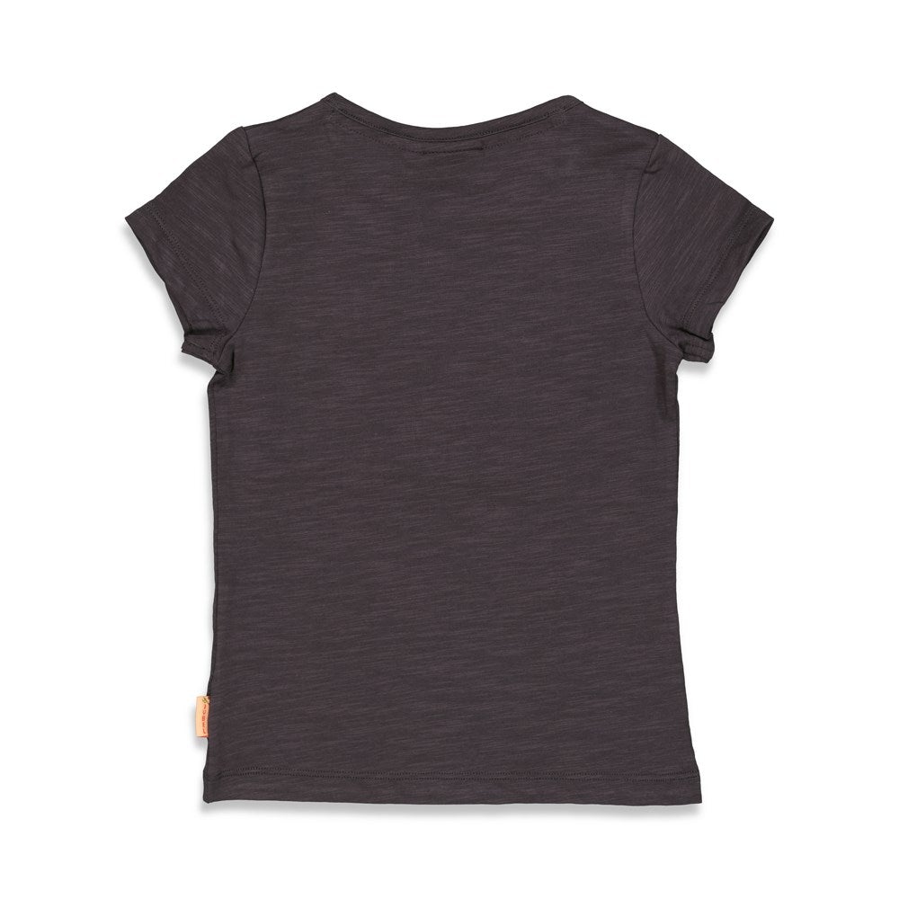 Meisjes T-shirt - Papaya Punch van Jubel in de kleur Antraciet in maat 140.