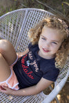 Meisjes T-shirt - Papaya Punch van Jubel in de kleur Antraciet in maat 140.