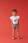 Meisjes T-shirt Vamos - Papaya Punch van Jubel in de kleur Wit in maat 140.