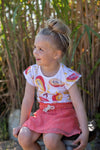 Meisjes T-shirt AOP - Papaya Punch van Jubel in de kleur Wit in maat 140.