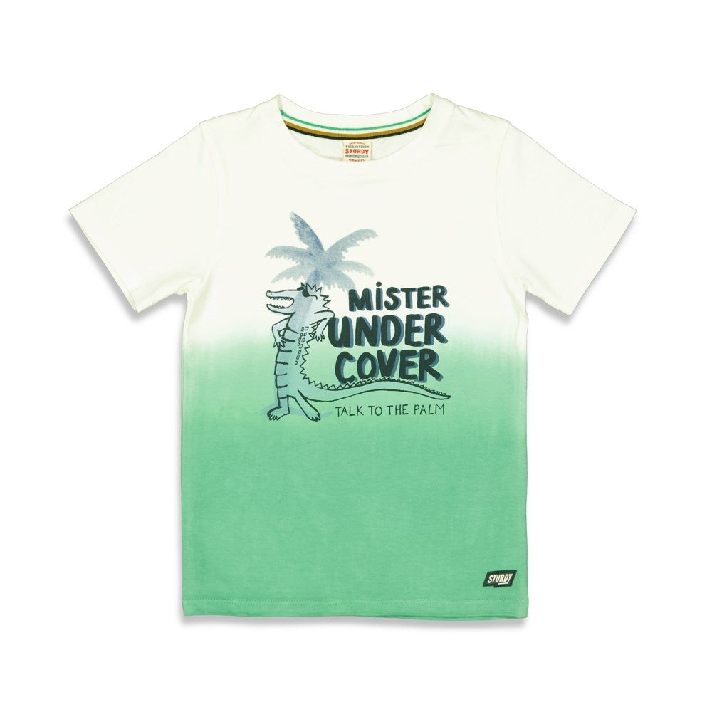 Jongens T-shirt Mister - Indigo Island van Sturdy in de kleur Offwhite in maat 128.