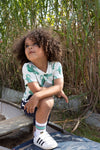 Jongens T-shirt AOP - Indigo Island van Sturdy in de kleur Marine in maat 128.