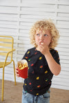 Jongens T-shirt AOP - Cool Crew van Sturdy in de kleur Antraciet in maat 128.