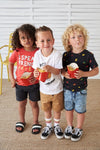 Jongens T-shirt AOP - Cool Crew van Sturdy in de kleur Antraciet in maat 128.