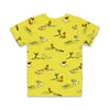 Jongens T-shirt AOP - Cool Crew van Sturdy in de kleur Geel in maat 128.
