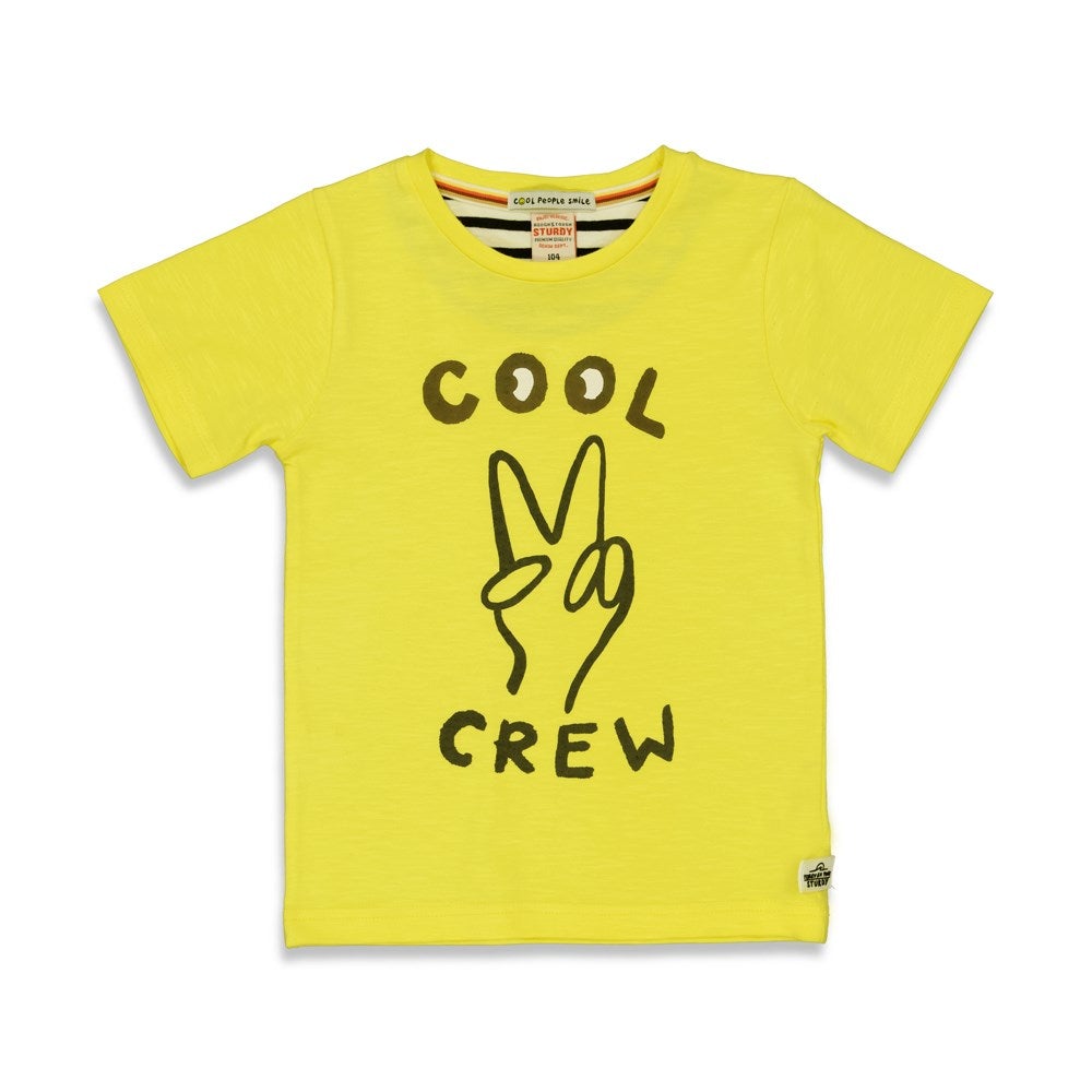 Jongens T-shirt - Cool Crew van Sturdy in de kleur Geel in maat 128.
