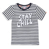 Jongens T-shirt streep - Cool Crew van Sturdy in de kleur Antraciet in maat 128.