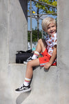 Jongens T-shirt AOP - Cool Crew van Sturdy in de kleur Wit in maat 128.