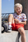 Jongens T-shirt AOP - Cool Crew van Sturdy in de kleur Wit in maat 128.