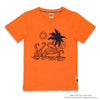 Jongens T-shirt - Captain Ortega van Sturdy in de kleur Neon Koraal in maat 128.