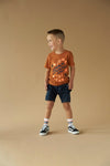 Jongens T-shirt Jump - Captain Ortega van Sturdy in de kleur Bruin in maat 128.