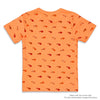 Jongens T-shirt AOP - Captain Ortega van Sturdy in de kleur Neon Oranje in maat 128.