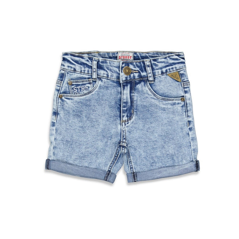 Jongens Short - Summer Denims van Sturdy in de kleur L.blauw denim in maat 128.