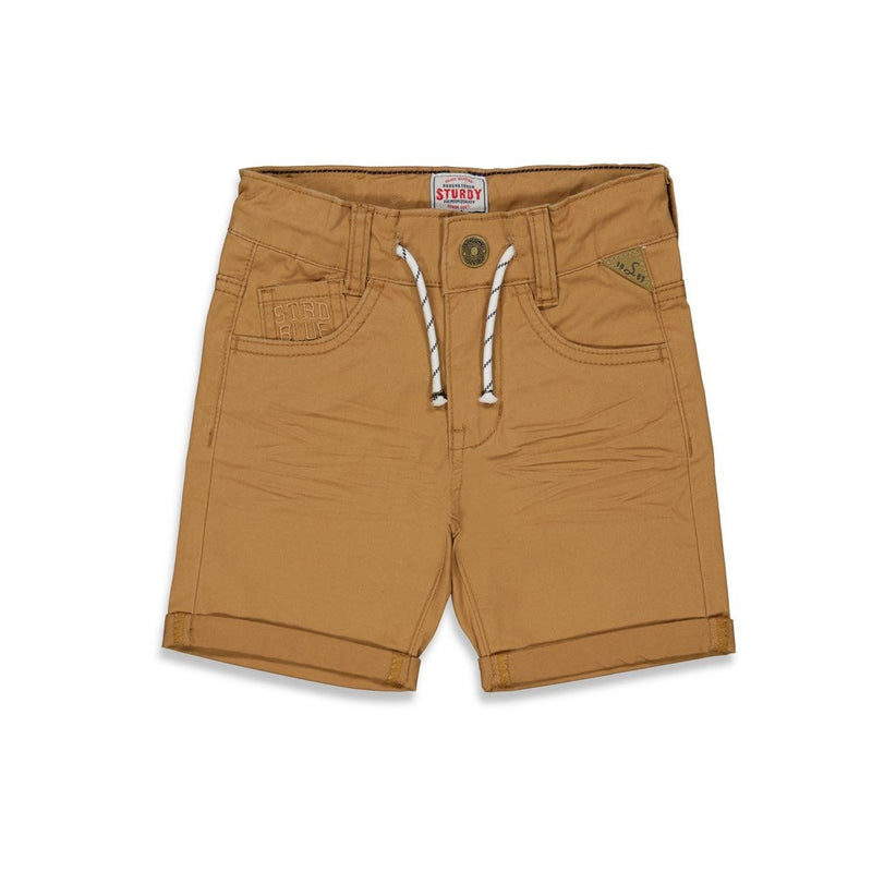 Jongens Short - Summer Denims van Sturdy in de kleur Camel in maat 128.