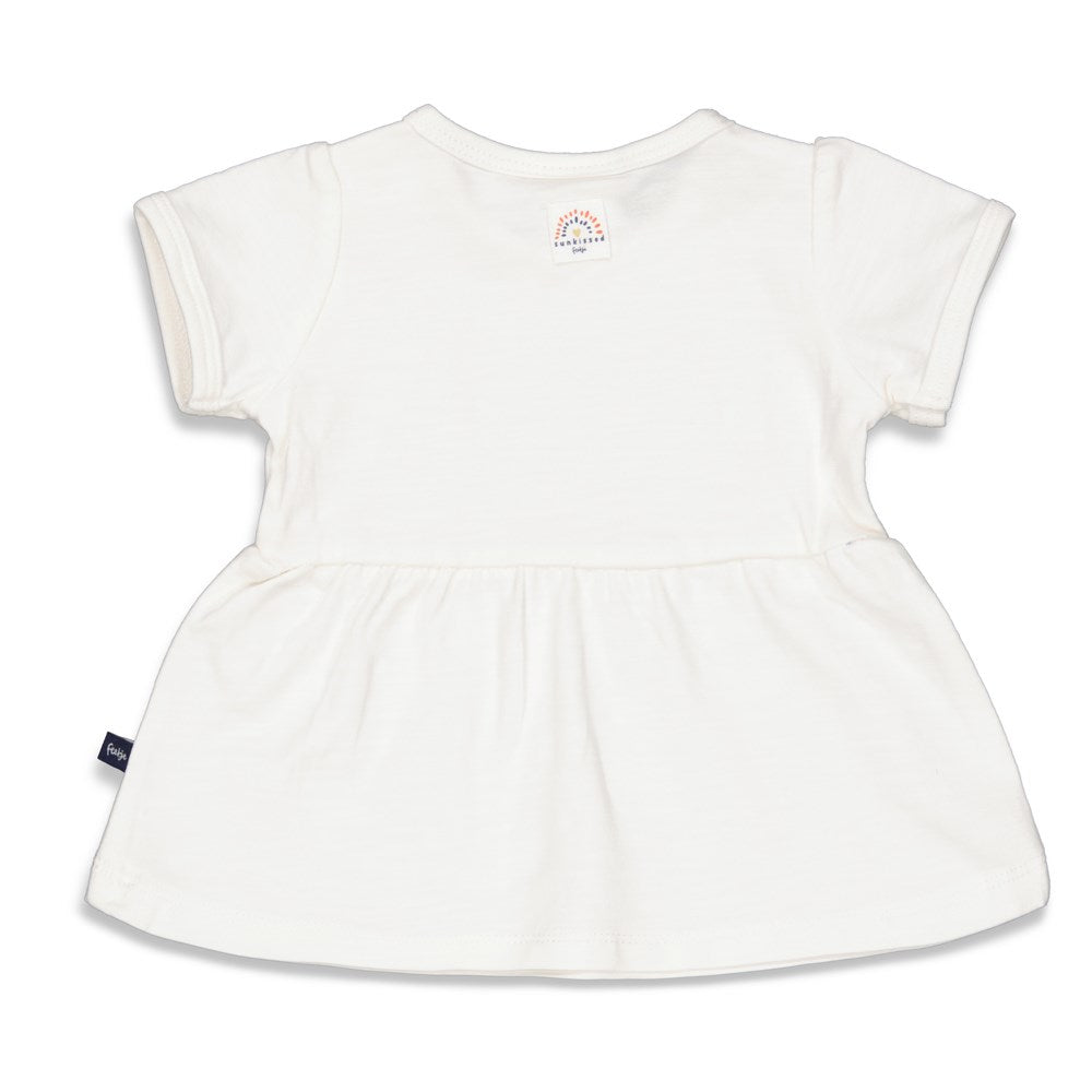 Meisjes T-shirt - Sunkissed van Feetje in de kleur Off White in maat 86.