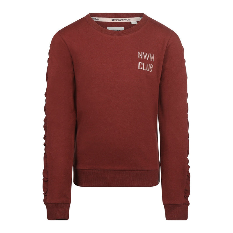 Meisjes Sweater van No Way Monday in de kleur Burgundy in maat 164.