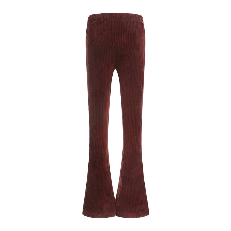 Meisjes Legging flared van No Way Monday in de kleur Burgundy in maat 164.