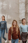 Meisjes Sweater van No Way Monday in de kleur Brown in maat 164.