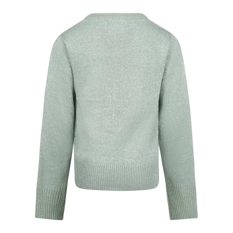 Meisjes Pullover van No Way Monday in de kleur Sage in maat 164.