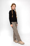 Meisjes Trousers wide leg van No Way Monday in de kleur Beige in maat 164.