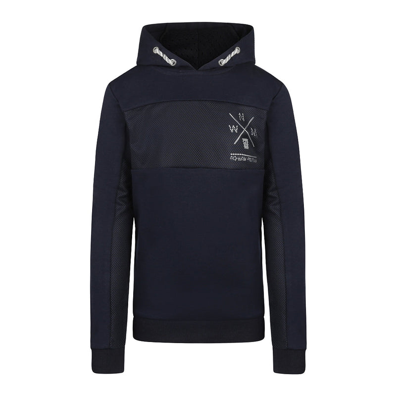 Jongens Sweater with hood van No Way Monday in de kleur Navy in maat 164.