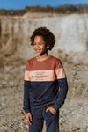 Jongens Sweater van No Way Monday in de kleur Navy in maat 164.