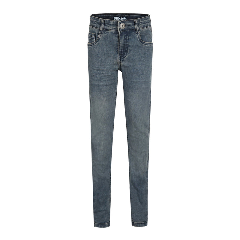 Jongens Jeans Skinny van No Way Monday in de kleur Blue jeans in maat 164.