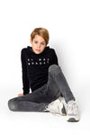Jongens Sweater with hood van No Way Monday in de kleur Black in maat 164.