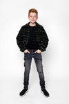 Jongens Jacket van No Way Monday in de kleur Forest green in maat 164.