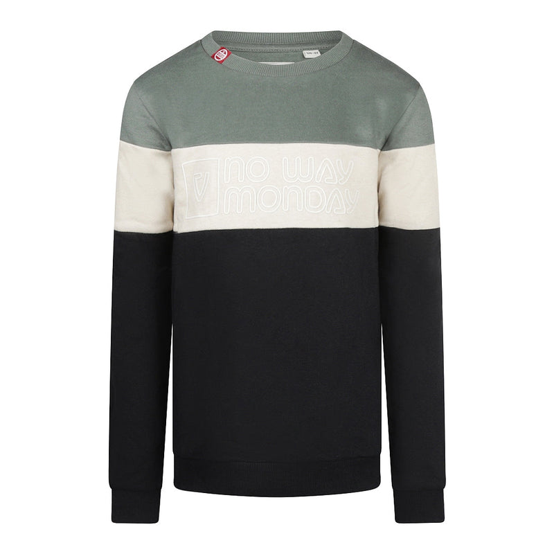 Jongens Sweater van No Way Monday in de kleur Black in maat 164.
