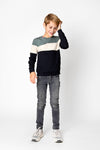 Jongens Sweater van No Way Monday in de kleur Black in maat 164.