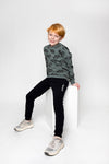 Jongens Sweater van No Way Monday in de kleur Forest green in maat 164.