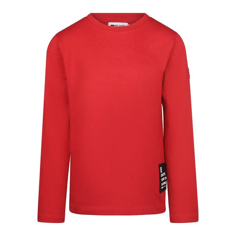 Jongens Longsleeve van No Way Monday in de kleur Red in maat 164.