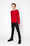 Jongens Longsleeve van No Way Monday in de kleur Red in maat 164.