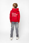 Jongens Sweater with hood van  in de kleur Red in maat 164.