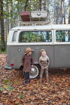 Jongens Sweater with hood van Koko Noko in de kleur Faded brown in maat 128.