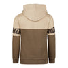 Jongens Sweater with hood van Koko Noko in de kleur Faded brown in maat 128.