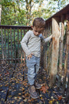 Jongens Longsleeve van Koko Noko in de kleur Beige in maat 128.