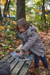Jongens Jacket parka water repellent van Koko Noko in de kleur Pebble in maat 128.