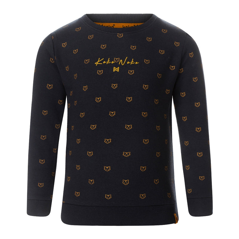 Jongens Sweater van Koko Noko in de kleur Navy in maat 128.